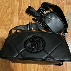 Steve Madden Black Quilted Crossbody Bag